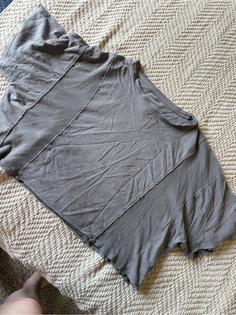 aerie gray short sleeve tee
